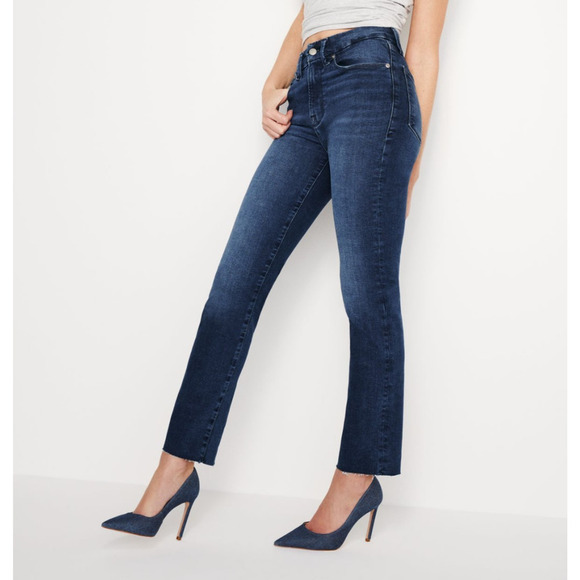 Good American Jeans Good Classic Slim Straight Jeans Women's 00 Indigo526 - Picture 2 of 15